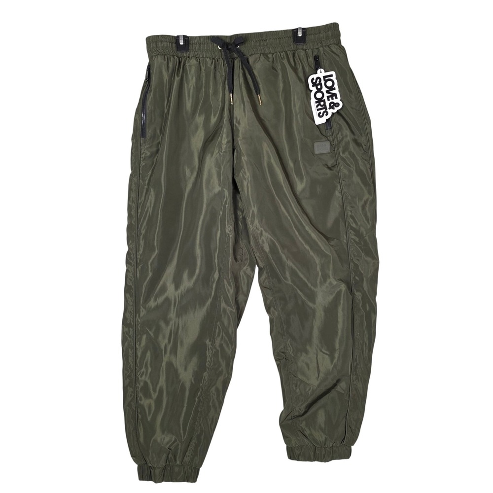 Love & Sports LS‎ Sprinter Pant Green Womens Size L Water Resistant
